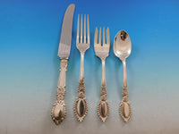 Guildhall by Reed & Barton Sterling Silver Flatware Set Service 74 pcs Floral