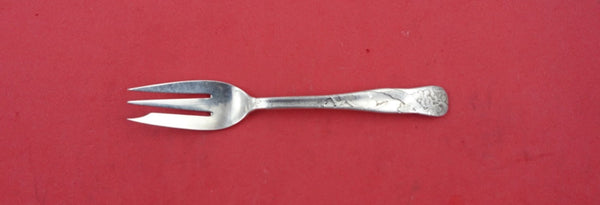 Lap Over Edge Acid Etched by Tiffany and Co Sterling Oyster Fork bird & tree 5"