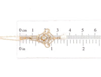 10k Yellow Gold Victorian Diamond Lavaliere with Pearl Drop (#J6429)