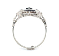 14k Gold Filigree Genuine Natural Rock Crystal Diamond Ring Size 8.75 (#J6498)