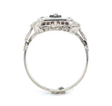 14k Gold Filigree Genuine Natural Rock Crystal Diamond Ring Size 8.75 (#J6498)