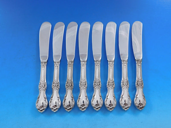 Wild Rose by International Sterling Silver Butter Spreader HH 5 7/8" Set 8 pcs