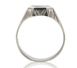 14k Gold Men's Genuine Natural Bloodstone Ring Hand Engraved Size 5.5 (#J6614)