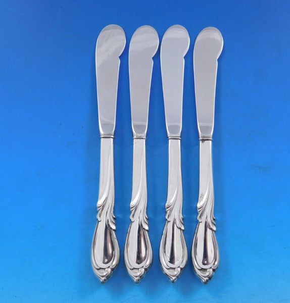Rhapsody New by International Sterling Silver Butter Spreader HH Pad Set 4 pcs