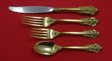 Grande Baroque Gold By Wallace Sterling Silver Regular Size Place Setting(s) 4pc