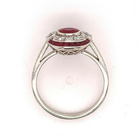 Platinum 1.78ct Genuine Natural Ruby and Diamond Ring (#J4860)