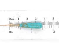 14k Yellow Gold 6.85ct Genuine Natural Tyrone Turquoise Briolette Pendant #J6706