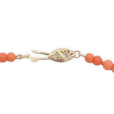 Genuine Natural Coral Bead Necklace w/14k Gold Clasp Grad. Beads 18.75" (#J7576)