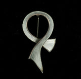 Norwegian Sterling White Enamel Pin (#J5430)
