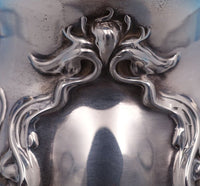 Eton by Wallace Sterling Silver Tea Pot Art Nouveau #1160 6" Monogram C (#8402)