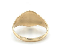 14k Yellow Gold Men's Signet Ring w/ Fancy Scrollwork Size 8.75 Jewelry (#J6791)