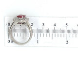 Platinum 1.62 Carat Genuine Natural Ruby Ring with .98cttw of Diamonds (#J6909)