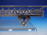 German Silver Cracker or Sugar Cube Footed Tray with Pierced Rim (#4240)