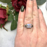 Retro 14k Yellow and White Gold 2.08 Carat Genuine Australian Opal Ring (#J7487)