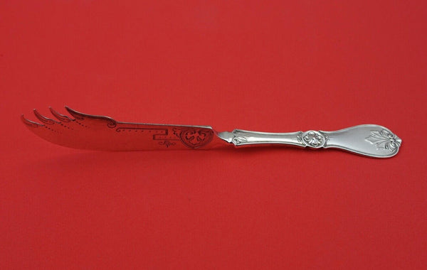 Coin Silver by Various Makers Cheese Knife FH AS brite-cut w/ pick  7 1/2"