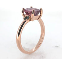 14k Gold 1.79 Carat Bi-Color Watermelon Genuine Natural Tourmaline Ring (#J7017)