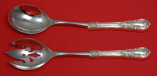 America Victorian by Lunt Sterling Silver Salad Serving Set Pierced Custom 2pc