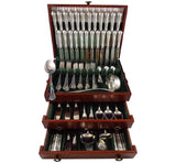 Chippendale by HB Hammer German 800 Silver Flatware Set For 12 Service 140 Pcs