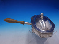 Estate Period English Silver Warming Stand with Removable Wood Handle (#4232)