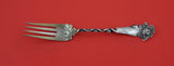 Number 26 aka Peony By Whiting Sterling Silver Cold Meat Fork GW w/ flowers 9"