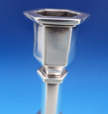 Wm. Hutton and Sons English Victorian Sterling Silver Candlestick Pair (#8433)