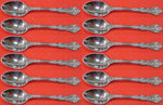 King Edward By Gorham Sterling Silver Demitasse Spoon Set 12 pieces 4 1/4"