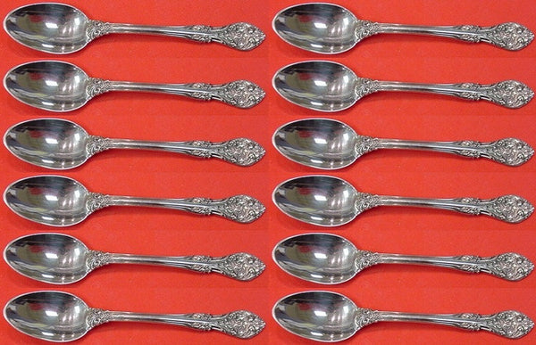 King Edward By Gorham Sterling Silver Demitasse Spoon Set 12 pieces 4 1/4"