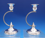 Columbia Sterling Silver Candlestick Pair 7" x 3 1/2" Weighted Curved (#8106)