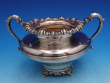 English Silver on Copper Tea Set 6pc 3-D Melon Finials w/ Family Crest (#9277)