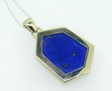 14k White Gold Genuine Natural Opal Inlay Intarsia Pendant w/Custom Bezel #J4210