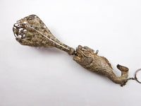 Sterling Filigree Tussie Mussie Posey Posy Holder with Fish Handle (#J1235)