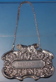 Sterling Silver Liquor Label "Sherry" with Grapes Motif #351 .66 ozt. (#5039)