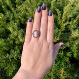 10k Yellow Gold Genuine Natural Agate Stone Cameo Ring Fine Carving (#J7058)
