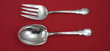 New King by Dominick and Haff Sterling Silver Salad Serving Set FH AS 8 3/4"