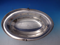 English Georgian Silverplate Basket with Handle Pierced Border Swans (#5839)