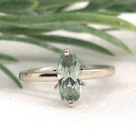 14k White Gold 1.08 Carat Genuine Natural Montana Sapphire Ring Unheated #J7177