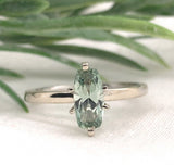 14k White Gold 1.08 Carat Genuine Natural Montana Sapphire Ring Unheated #J7177