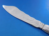 Lap Over Edge Acid Etched Tiffany Sterling Silver Fish Knife Bird Cattail 7 7/8"