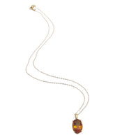 14k Yellow Gold 5.87 Carat Dark Orange Genuine Natural Citrine Pendant (#J6724)