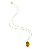 14k Yellow Gold 5.87 Carat Dark Orange Genuine Natural Citrine Pendant (#J6724)