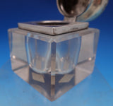 Ferdinand Fuchs and Co Sterling Silver and Crystal Inkwell #446 4" x 3" (#0381)