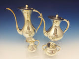 Emil Hermann German Sterling Silver Tea Set 4pc Modernistic (#0408)