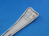 Lap Over Acid Etched by Tiffany Sterling Silver Place Soup Spoon Flowers 7" #1