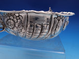 Charles Stuart Harris English Victorian Sterling Silver Bowl Oval Flowers #8424
