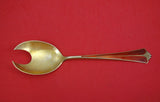 Town Hall by David Andersen Sterling Salad Serving Fork Vermeil w/ Red Enamel