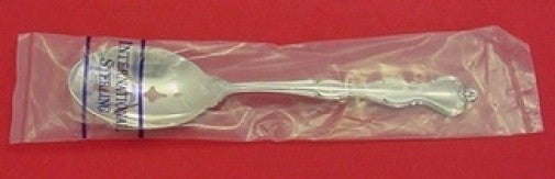Mademoiselle International Sterling Silver Serving Spoon Pierced 8 1/2" New