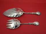 Versailles by Gorham Sterling Fish Serving Set shell server 11 3/8" fork 9 3/8"