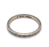 18k White Gold Hand Engraved Wedding Band Ring Jewelry (#J5727)