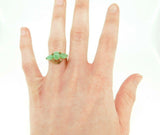 14k Yellow Gold Jade and Diamond Ring (#J4388)