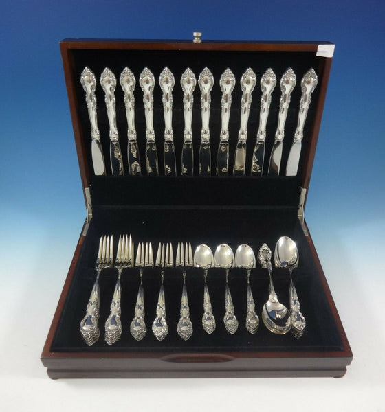 Malvern by Lunt Sterling Silver Flatware Set 60 Pieces Service For 12